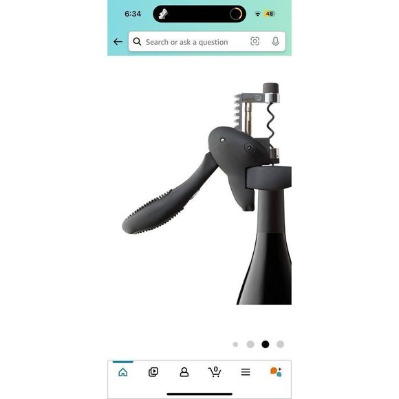 "NEW" Houdini Black 6 Pc Wine Tool Kit Set Corkscrew, Wine & Champagne Sealer OS - Picture 6 of 16